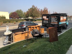 image of junk removal in livermore with items left on curb