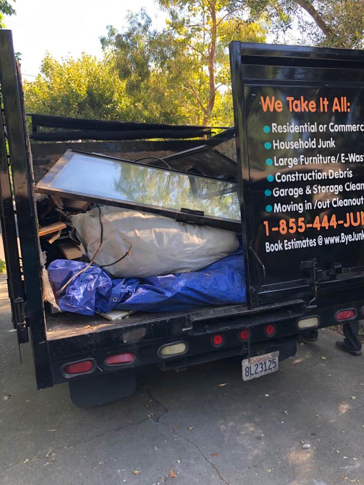 Bye Junk truck full from a customer in Moraga